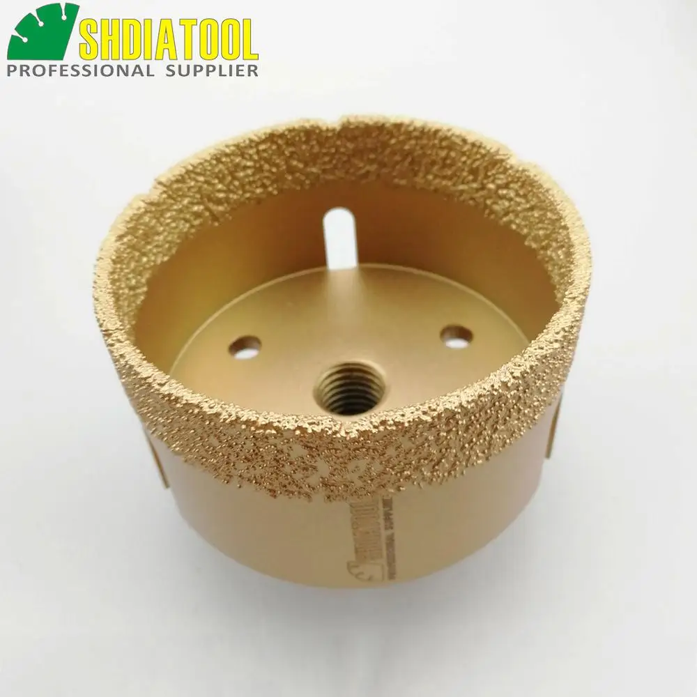 4pcs/pk 35/50/75/100mm Diamond drill core bits with 15MM Diamond height Granite marble hole saw M14 Thread Drilling bits