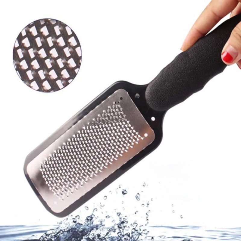 1pc Black High Quality Foot Rasp File Callus Remover Hard Dead Skin Scrubber Stainless Steel Nail File Manicure Nail Tools