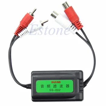 

1pcs RCA Amplifier Audio 3.5mm Car Noise Filter Ground Loop Isolator Suppressor