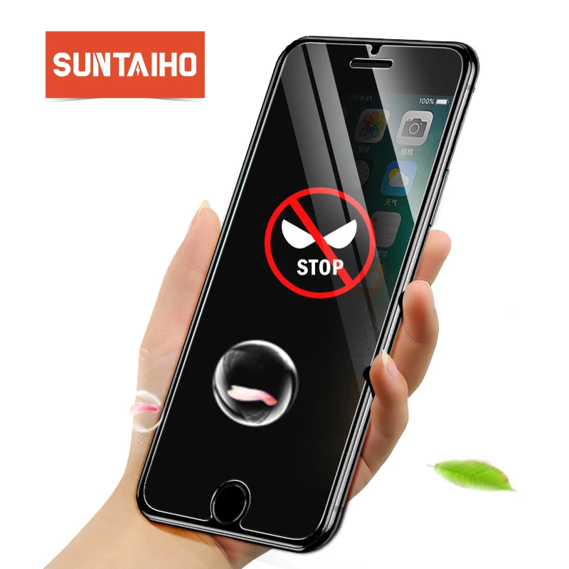 Suntaiho Anti-peeping Tempered Glass for iPhone XS Max XR 9H Hardness Screen Protector for iPhone 7 plus 8 6s Privacy Glass Film Suntaiho Anti-peeping Tempered Glass for iPhone XS Max XR 9H Hardness Screen Protector for iPhone 7 plus 8 6s Privacy Glass Film
