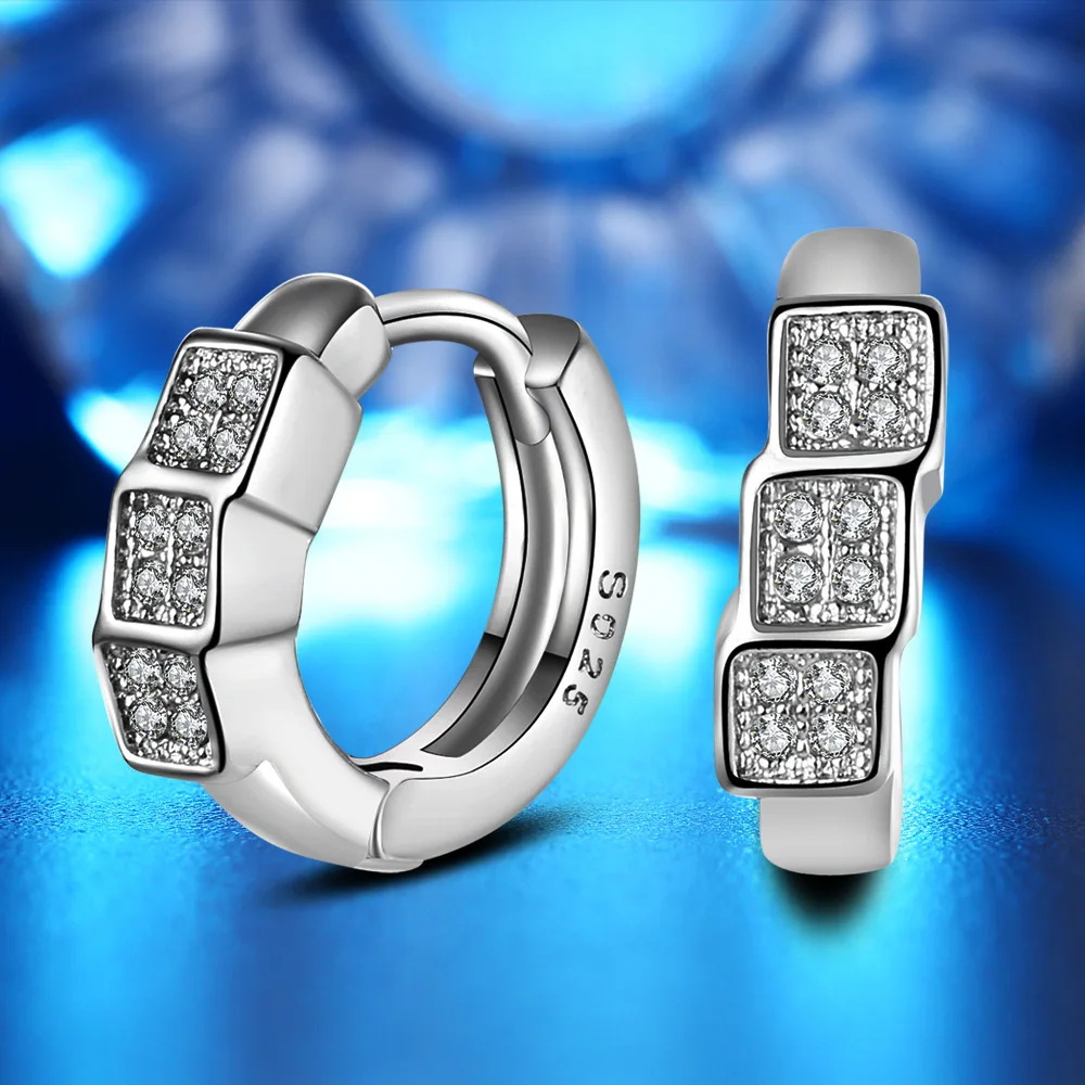 Серебро 925 пробы маленькие CZ серьги гвоздики для девочек подростков подарок женские модные украшения с 925 штамп