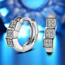 Серебро 925 пробы маленькие CZ серьги гвоздики для девочек подростков подарок женские модные украшения с 925 штамп