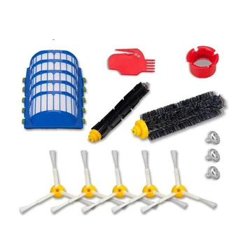 

Aerovac Filter+ Side Brush with Screw+Bristle and Flexible Beater Brush + Cleaning Tools for iRobot Roomba 600 610 630 650 660