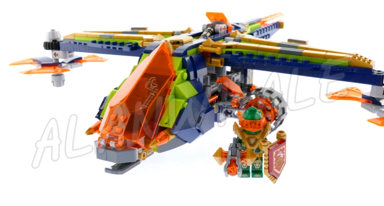 Günstige 588 stücke Ritter Ritter Aaron der X Bogen Kämpfer Flugzeug 10818 Modell Bausteine Kinder Geschenke sets Nexus Kompatibel mit Lego