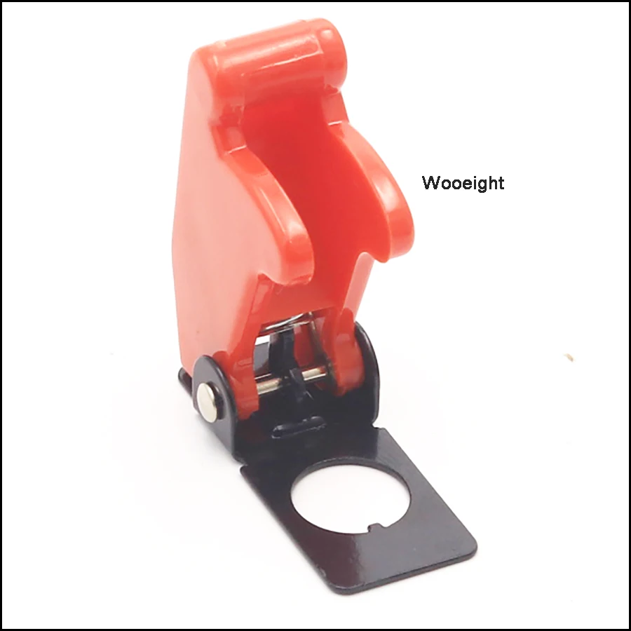 Wooeight New Auto Car Boat Truck Illuminated LED Toggle Switch With Safety Aircraft Flip Up Cover Guard ASW-07D 12V 20A (9)