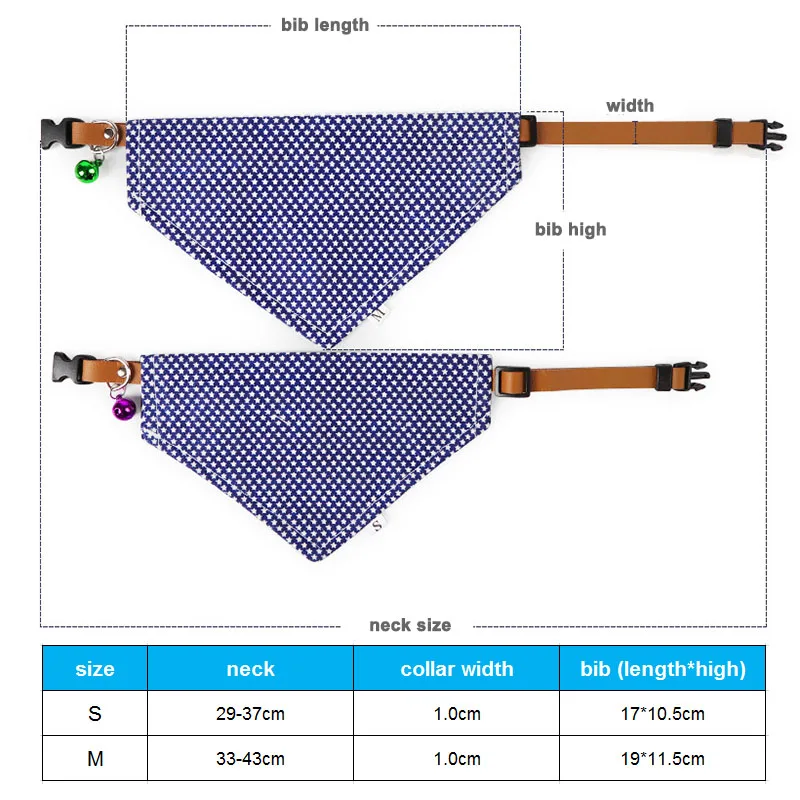 Двусторонняя хлопковая собачка банданы треугольная повязка аксессуары для шарфа для собак кошек животных Регулируемый хлопок щенок колье