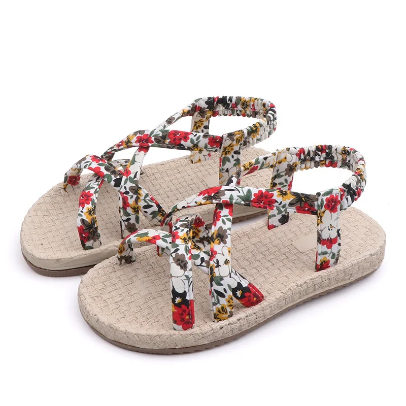 

COZULMA Girls Shoes 2019 Summer Children Sandals for Girls Roman Flower Princess Beach Flip Flops 3-12 Years Old Kid Sandals