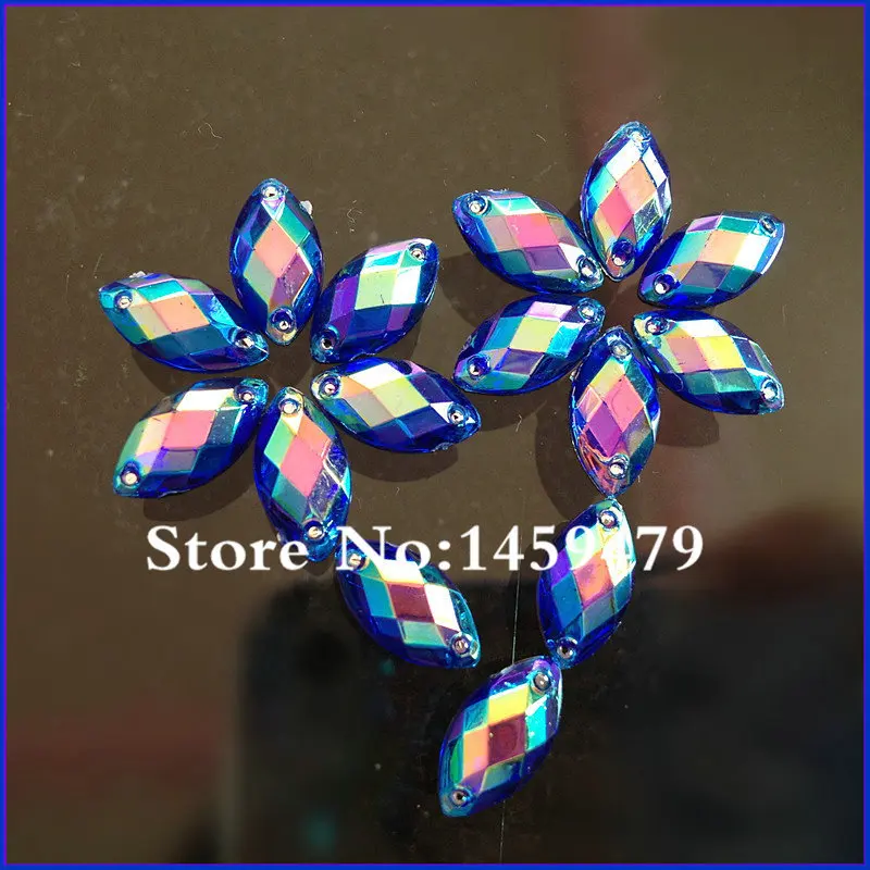 

New Product Free Shipping Dark Blue Color AB 6x12mm Rhinestones Crystals Promotion 300pcs Sewing Accessories Marquise ssc9