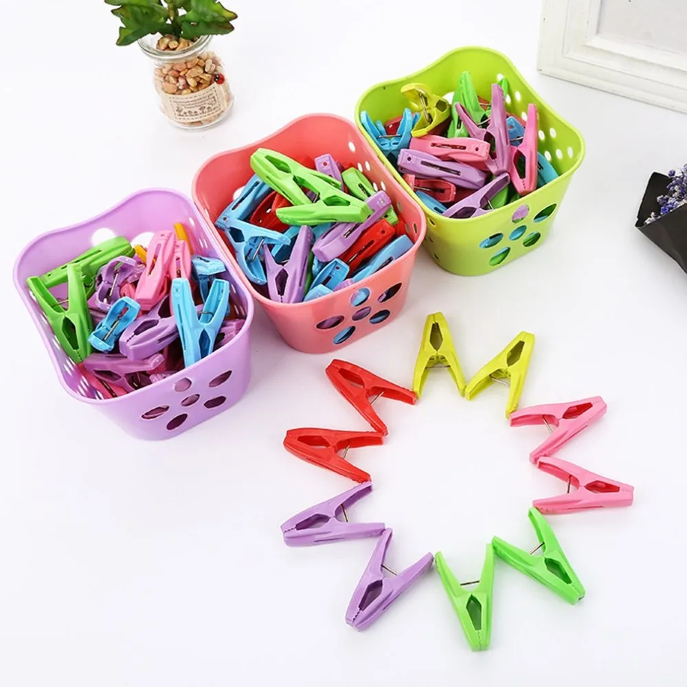 30pcs/set Clothing Clips + Storage Basket clothes drying Draining clip