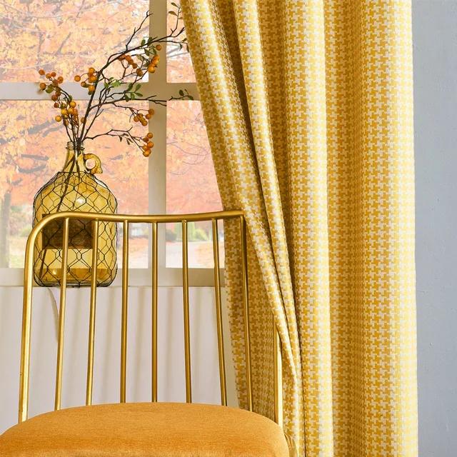 GIGIZAZA Retro Style Check Out Blinds Window Thermal Curtains for ... GIGIZAZA Retro Style Check Out Blinds Window Thermal Curtains for ...