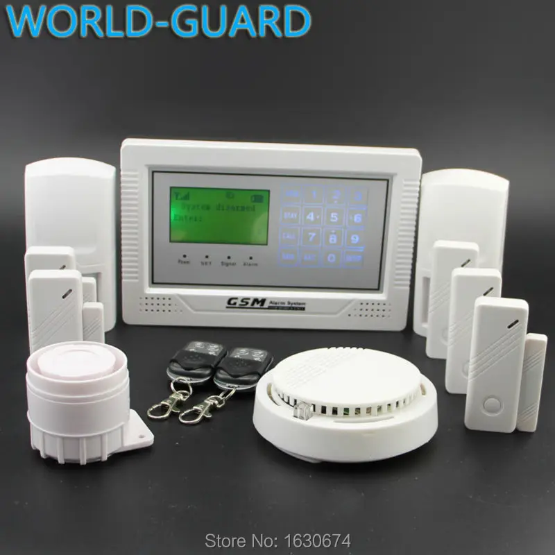 Free shipping Wireless SMS Home GSM Alarm system House intelligent