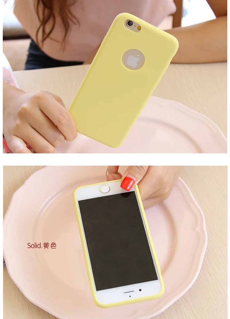 Lovely Girl Matte Candy Full Cover TPU Case for iPhone 7 6S plus 6 5 5S SE Soft TPU Silicone for iPhone 7 Case phone Coque Capa iphone se phone case