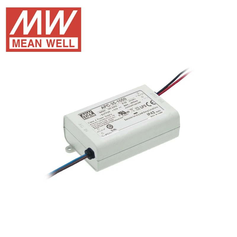 Блок питания регулируемый Meanwell LED driver APC-35-500 один выход 35 Вт 25~ 70 В ма Mean well СВЕТОДИОДНЫЙ источник питания драйвера для света прокладки сид