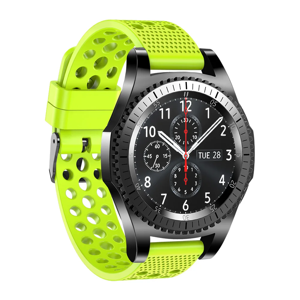 Ремешок резиновый для Samsung Gear S3 Classic/Frontier сменный Браслет Huawei Watch 2 Classic 22 мм мужчин