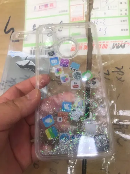10 шт. для iphone XS max гальванический губы динамичный, жидкий песок чехол для телефона чехол для iphone 7 Plus для iphone 8 задние чехлы - Цвет: Черный