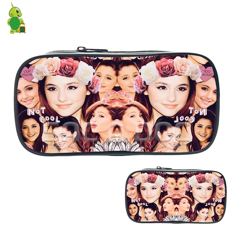  Famous Ariana Grande Collage Cosmetic Bags Boys Girls Children Large Pencil Case Purse Storage Bags