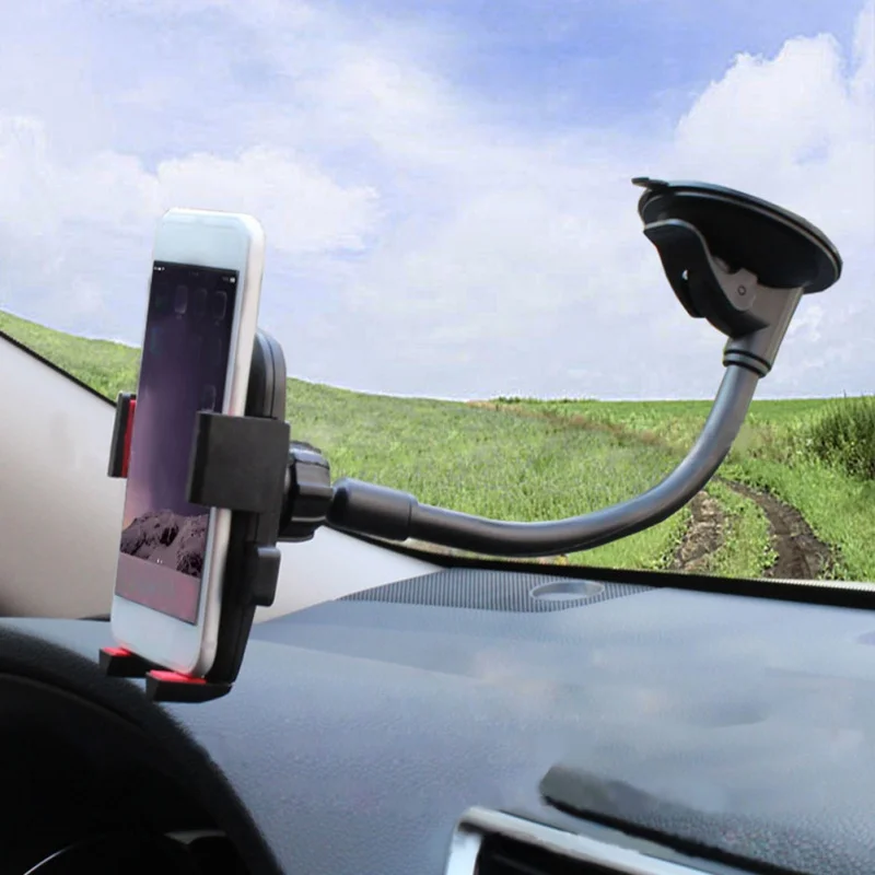 

Newest Car Phone Holder Bracket Mount Cup Holder Universal Car Mount Mobile Suction Windshield Phone Locking Car-Accessories