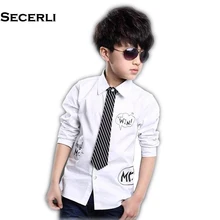 Новинка года, весенне-осенние блузы с длинными рукавами для мальчиков Дышащие Детские рубашки из хлопка детские рубашки на возраст от 4 до 15 лет рубашки для мальчиков