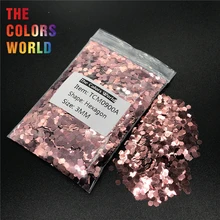 TCM0900A коралловый розовый цвет металлический блеск Шестигранная форма блеск для ногтей Дизайн ногтей украшения макияж гель блеск для тела ручная работа DIY