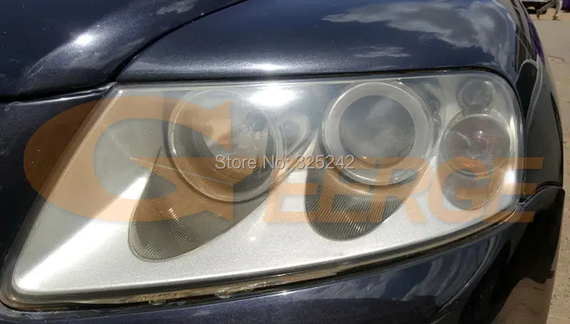 Для Volkswagen VW Touareg 2004 2005 2006 2007 галогенная фара RF Bluetooth контроллер многоцветный RGB комплект светодиодов «глаза ангела»