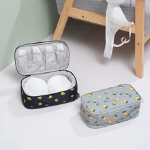 

Traveling Underwear Storage Box Lemon Pattern Zip Trunk Organizer Bag Clothing Drawer Finisher Container Supplies