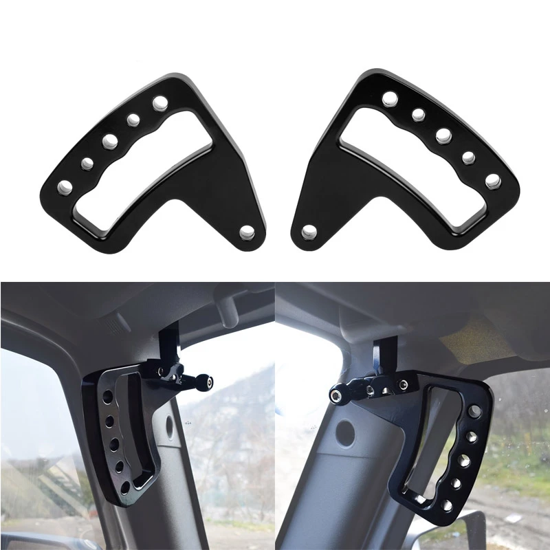 Черный алюминиевый поручень Передняя для Jeep Wrangler Jk Jku 2007-2017 Unlimited Rubicon Sahara Sport 2/4