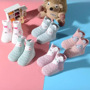 

5Pair/lot new children's socks cute cartoon fox cotton baby children's socks