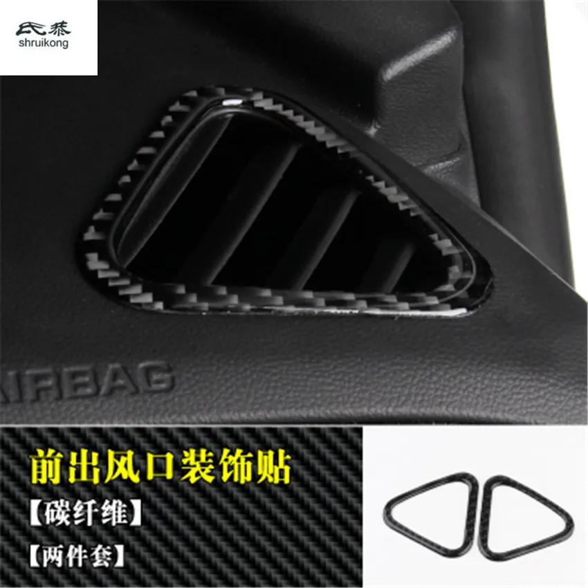 

2pcs/lot for 2016-2018 Chevrolet Chevy Equinox carbon fiber ABS car stickers High air conditioning outlet decoration cover