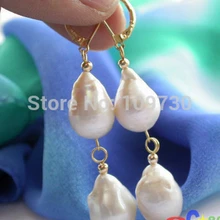 Ry00323 белый КЕШИ ВОЗРОДИТЬСЯ ЖЕМЧУЖНЫЕ серьги 14KGP