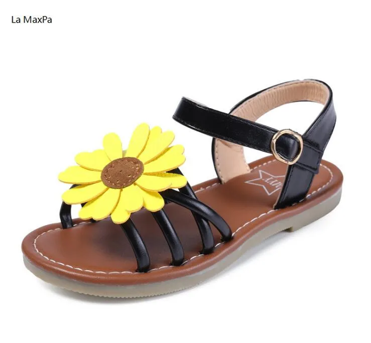 Princess sunflower sandals 2018 Summer Newest kids girls fashion