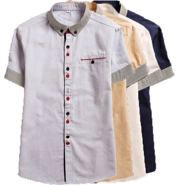 Camisa adolescente Junior corto manga de lino fino camisas
