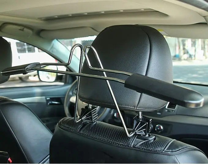 Perchas de coche de acero inoxidable ropa de coche retráctil trajes de