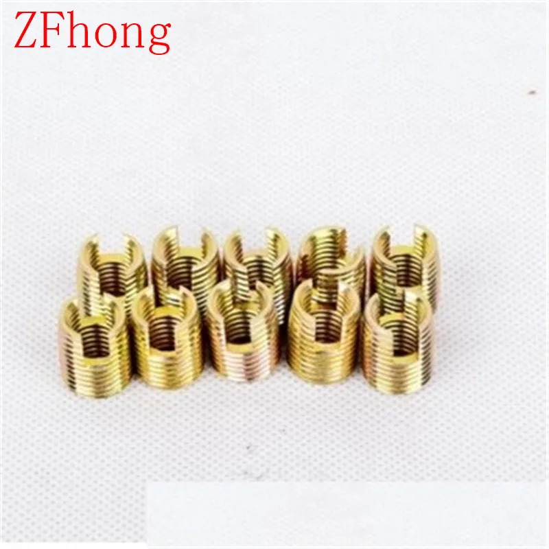 

50pcs M2 Self Tapping insert/Self Tapping Screw Bushing/Steel with zinc 302 slotted type Wire Thread Repair Insert