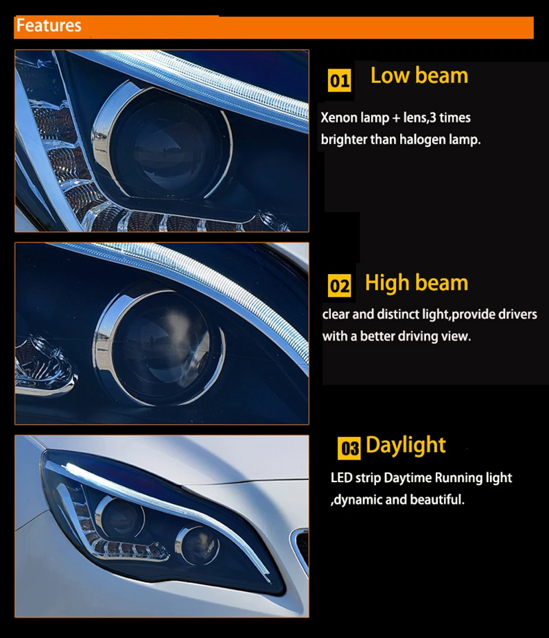 Автомобильный Стайлинг фар чехол для Buick Verano Regal Opel insignia 2013 2014 светодиодный фары