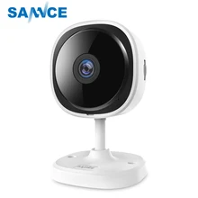 SANNCE HD 1080P рыбий глаз IP камера беспроводная CCTV Мини Wifi камера ночного видения IR Cut домашняя камера безопасности Wi-Fi радионяня