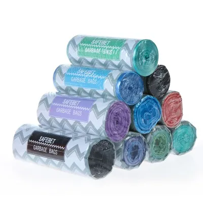 

Automatic closing garbage bag thickening portable household drawstring rope kitchen plastic bag 45*50cm free shipping