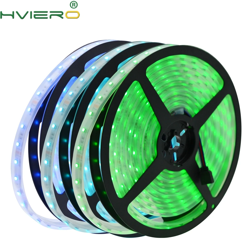 Новое поступление RGB Светодиодные ленты 3535 IP20/IP67 RGB Цвет Сменные DC12V гибкий светодиодный свет 60 Светодиодный/m 5 м/лот