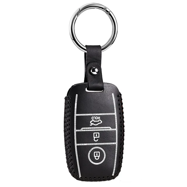 Для kia sorento K2 RIO k3 k5 2013 чехол для ключа Обложка держатель Крафт первый слой Автомобильный ключ чехол - Название цвета: Розовый