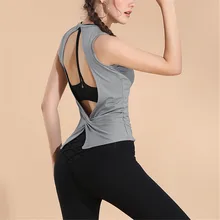 Новая женская спортивная одежда без рукавов дышащая быстросохнущая Йога Топы для фитнеса XD88