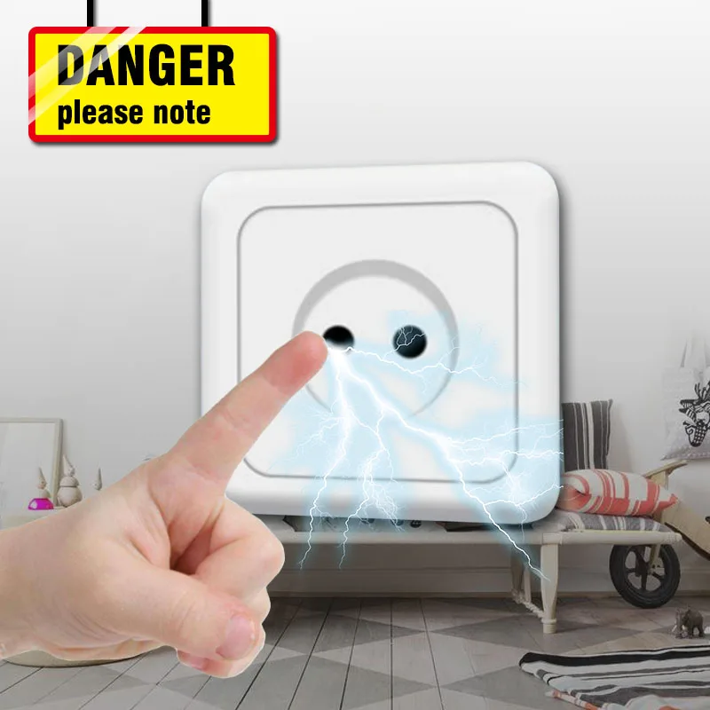 10Pcs 2 Hole Kids Electrical Safety Protector Sockets Protection EU Sockets Cover Plugs Baby Electric Outlet Plug Saftey