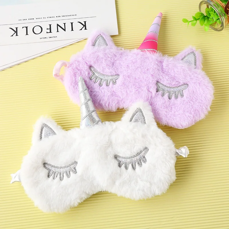 

Cute Face Unicorn Eye Mask Eyeshade Shading Sleep Cotton Goggles Eye Mask Sleep Mask Eye Cover Health Care