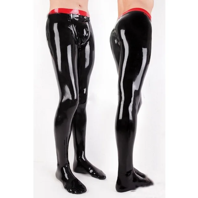 Latex Gummi Rubber Man Legging Socks Latex Fetish Trousers Sexy Pants For Men Plus Size