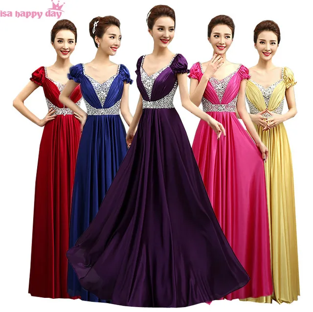 purple and gold bridesmaid dresses