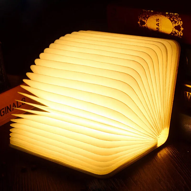 

CHENGYILT Book Style Design Reading Light Fold LED Night Light 3.7V 2500mAh USB Rechargeable Page Desk Lamp Read Study Lamp
