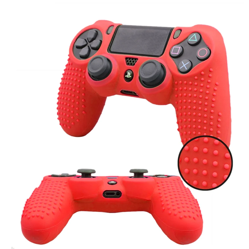 Нескользящий Силиконовый чехол для контроллера Sony PlayStation4 Dualshock 4 PS4 Slim и колпачки