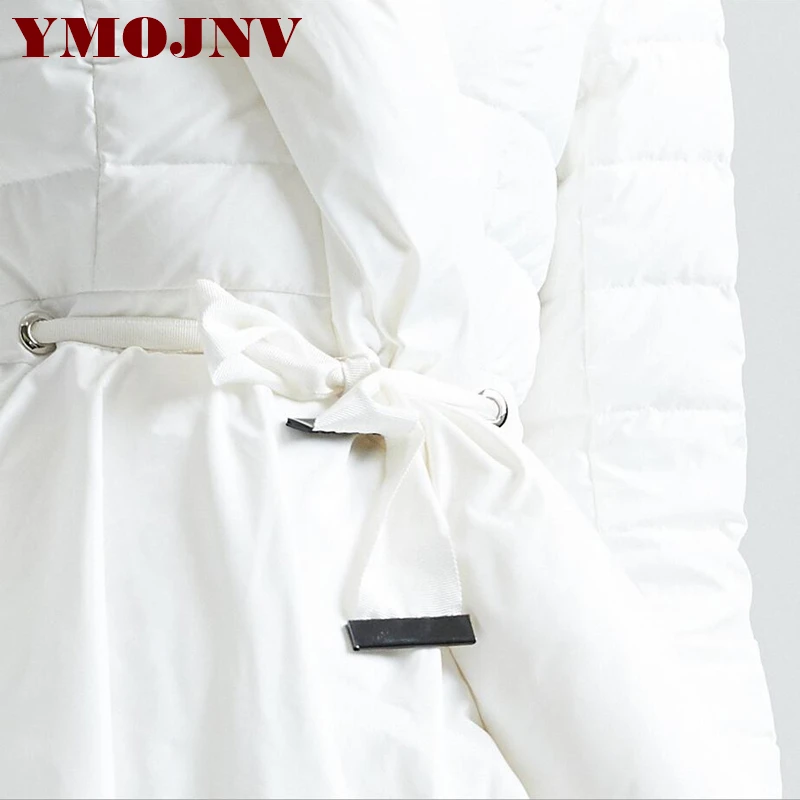 YMOJNV 2019 зимние женские пуховики с капюшоном 90% белый утиный пух