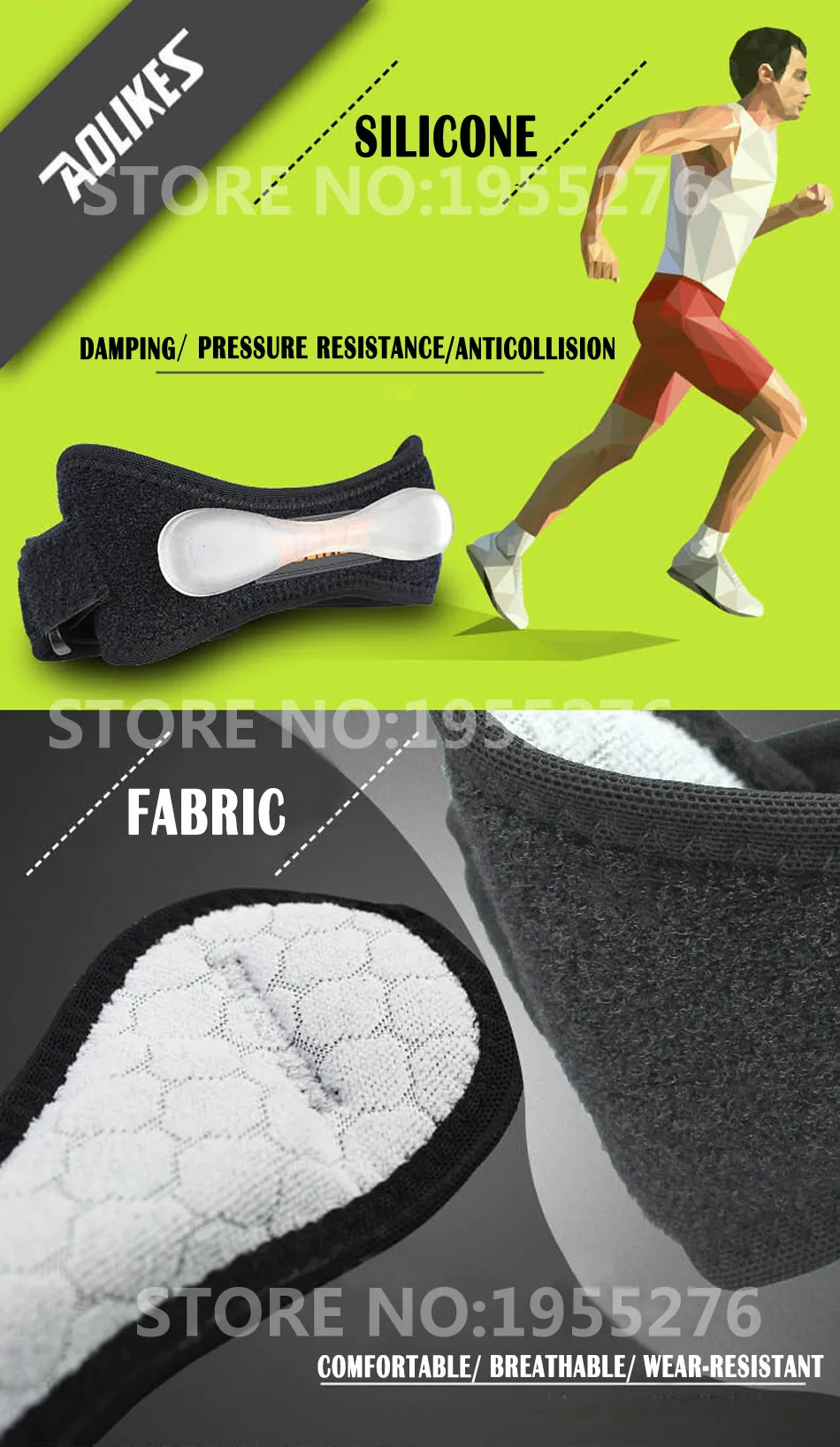 Баскетбол наколенники протекторы для бадминтона Открытый Восхождение коленной Спорт дышащий силикон защита коленей