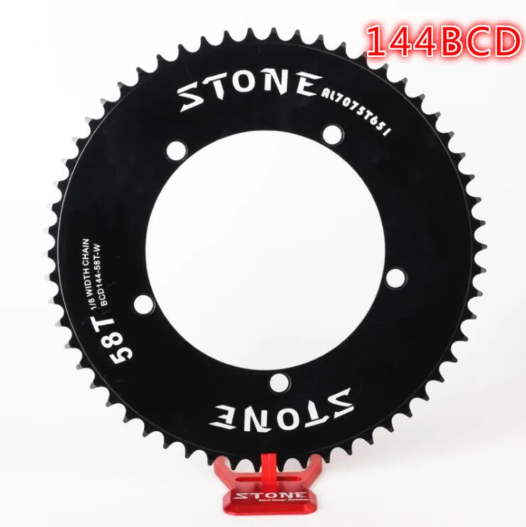 Камень 144 BCD цепь с фиксированным зубчатым колесом fixie велосипед круглый одиночный 42T 46T 48T 50T 52t 54 58t 60t горный MTB бензопилы 144bcd