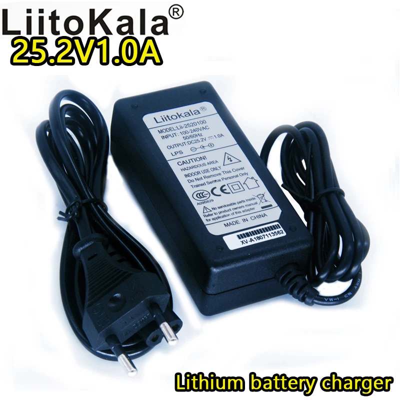 

25.2 V 1A lithium battery pack charger 24V 1000mA output 100V 240V VAC lithium ion DC power supply 6 series battery power supply