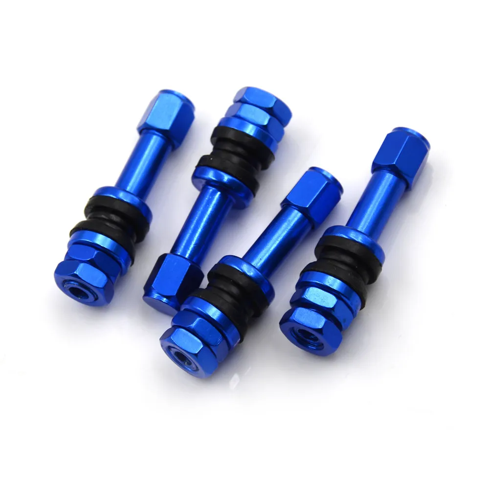 4pcs Wholesale Aluminum Valve Stems Caps TR48E Bolt-in Auto Car Tubeless Wheel Tire Valve Stems Dust Caps Metal Straight Mouth
